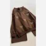 ست بلوز و شلوار بگ دخترانه پاپیون مرواریدی دورس دو نخ سایز 3 تا 10 سال - تصویر 15