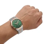 ساعت مردانه الگانس استیل رزگلد صفحه سبز موتور میوتا ژاپن کرنوگراف تقویمدار - تصویر 4