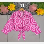 شومیز گره ای جنس الیزه درجه یک مناسب سایز 38 تا 50 - تصویر 3