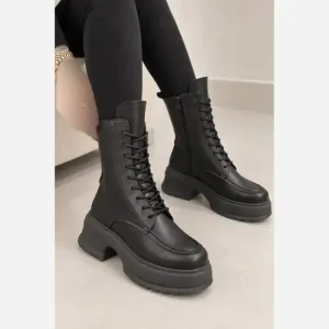بوت لژ دار زنانه در دو رنگ مشکی و قهوه ای سایز 37 تا 40