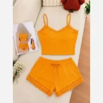 ست نیم تنه و شورتک کبریتی زنانه - تصویر 4