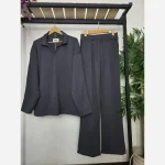 ست تیشرت یقه کوبایی و شلوار مردانه جنس کبریتی فتیله ای فری سایز رنگ بندی متنوع - تصویر 7