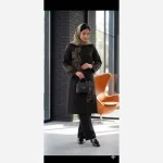 مانتو زنانه شانتون گلدوزی شده مدل نیاز قد 105 سانت - تصویر 4