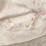 بادی دامندار مجلسی نوزادی دخترانه پیراهن رز صورتی گل گلی پنبه ای - تصویر 6