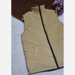 پافر مموری اسپرت زنانه جنس مموری گرم بالا آستر کشی شده رنگ گندمی و شیری - تصویر 10