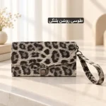 کیف پول چرم مصنوعی زنانه مدل جیب دار با قفل و جاکارتی ابعاد 20 در 10 سانتی متر - تصویر 6