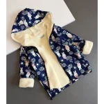 سویشرت بچه گانه خزدار رویه مموری ضد آب سایز 2 تا 9 سال - تصویر 4
