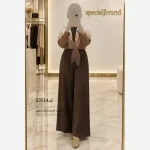 ست شومیز اورال جنس لینن و سوپر سافت رنگ بندی مشکی آبی آسمانی قهوهای سرمهای سایز 38 تا 46 - تصویر 7