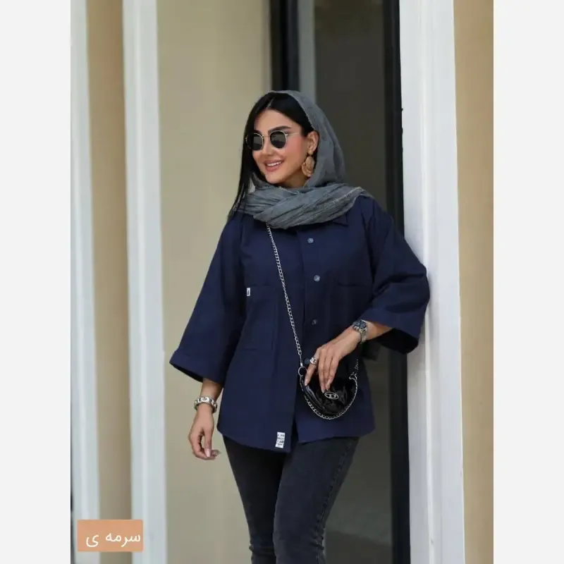 f957389d-c692-49a3-b043-988c09dc8f5a شومیز زنانه لینن مدل لارا سایز 36 تا 50 - تصویر 1